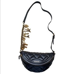 Balenciaga Quilted Souvenir Leather Belt Bag